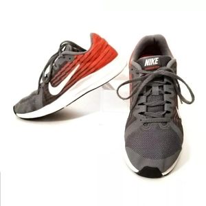 Nike Downshifter 8 grey and orange fly net sneaker